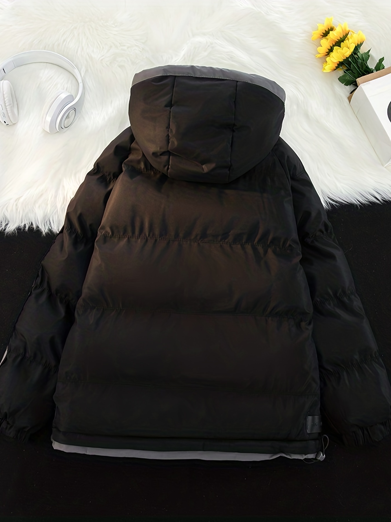 Men Plus Size Winter Down Jacket Hooded with Fur Trimmed - Winter