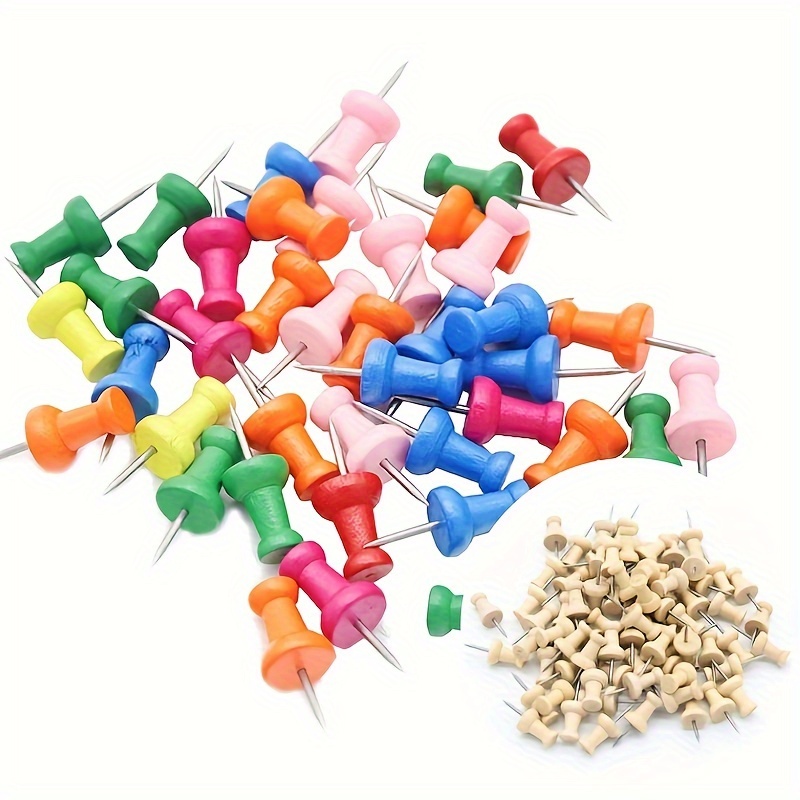 Colored Push Pins Wooden Clips Creative And Cute Push Pins - Temu