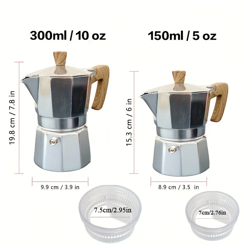 Aluminum Stovetop Espresso Maker 3 Cups 6 Cups Wood Grain - Temu
