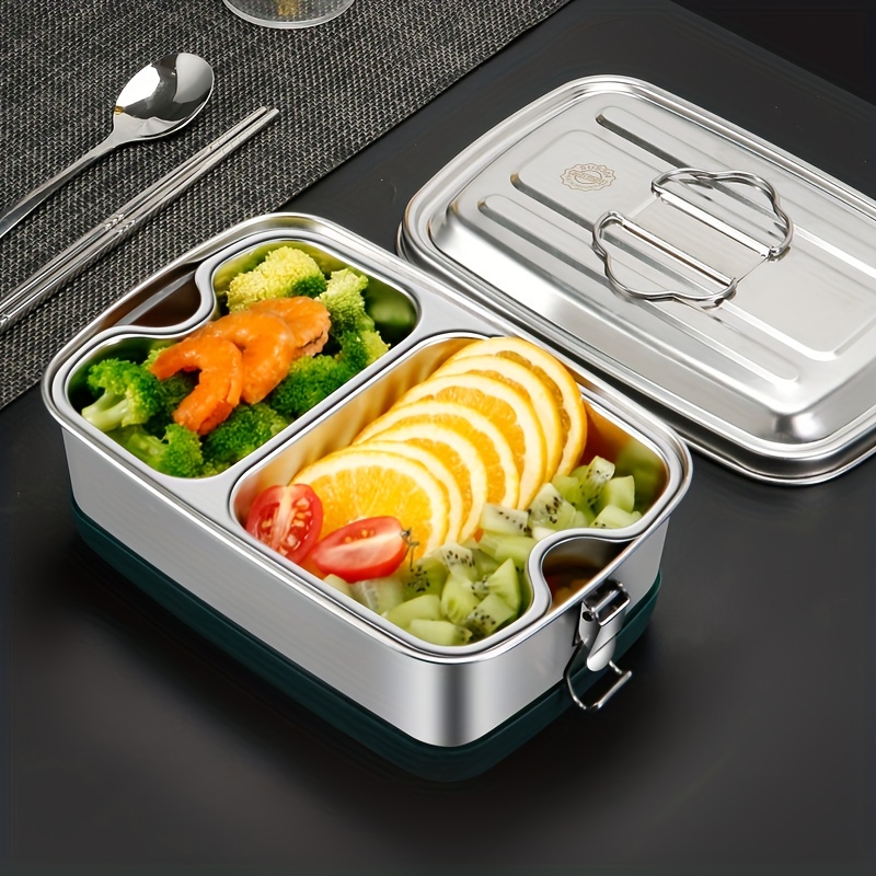 Double-layer Lunch Box, Square Divided Microwave Oven Bento Box, Leakproof  Food Container, For Teenagers And Workers At School,canteen, Back School -  Temu