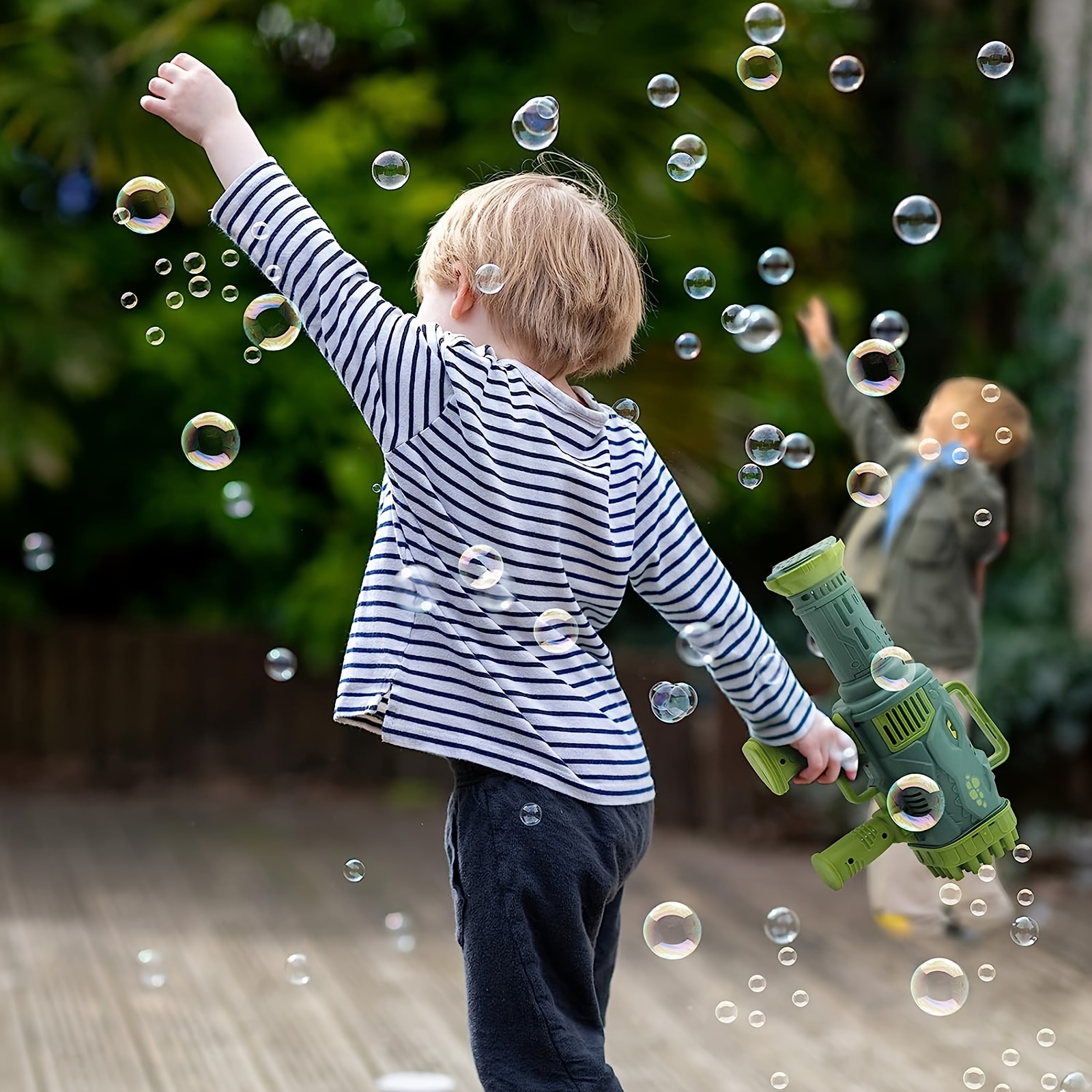 32 Holes Bubble Machine Dinosaur Bubble Toy Automatic Bubble