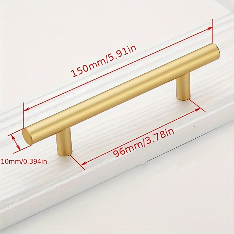Brushed Brass Cabinet Pulls,stainless Steel Drawer Handles,3 Hole