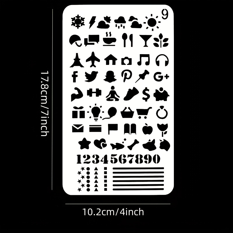 20 PCS Journal Stencil Plastic Planner Set for Journal Notebook