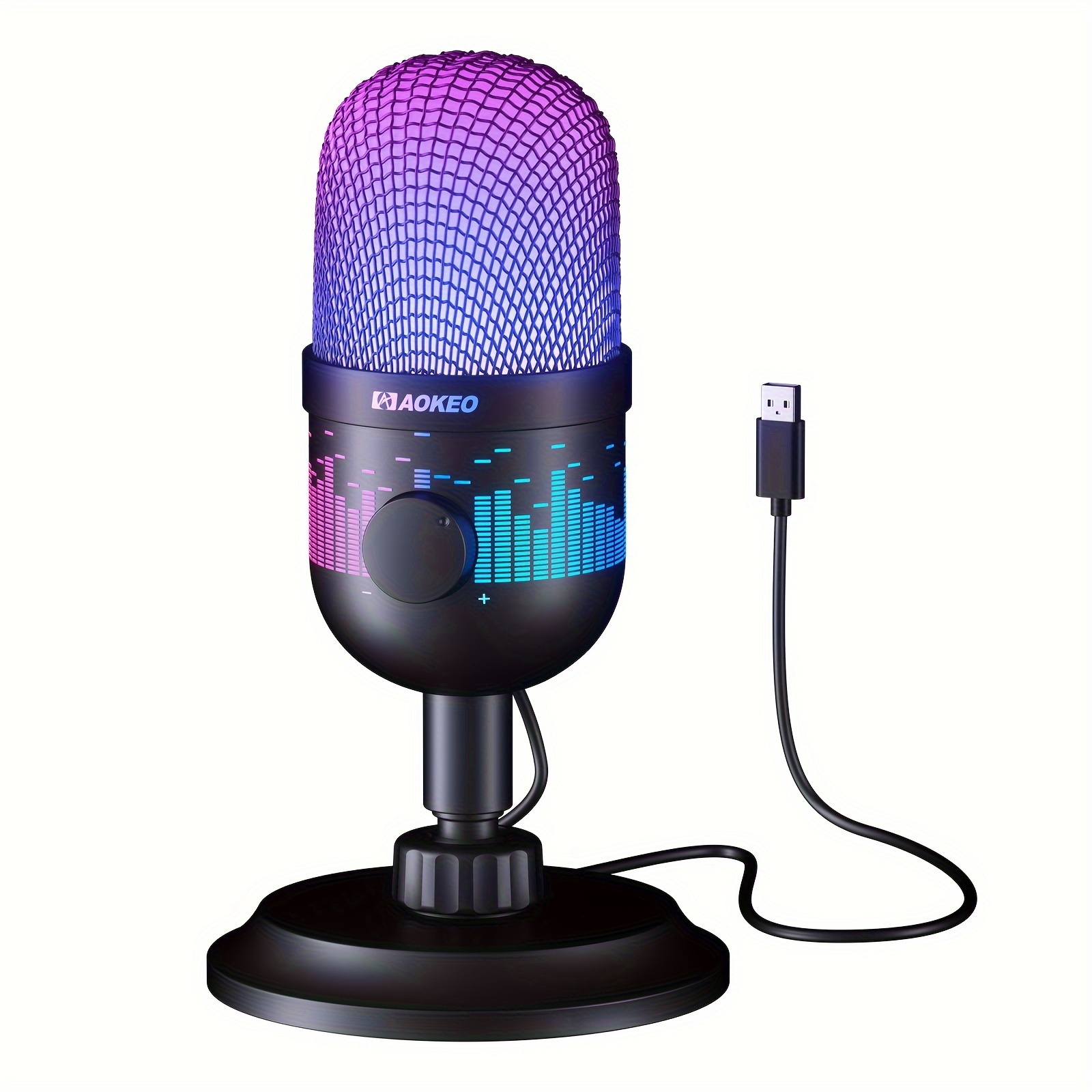Microphone de podcast pour téléphone/tablette/PS4, microphone USB