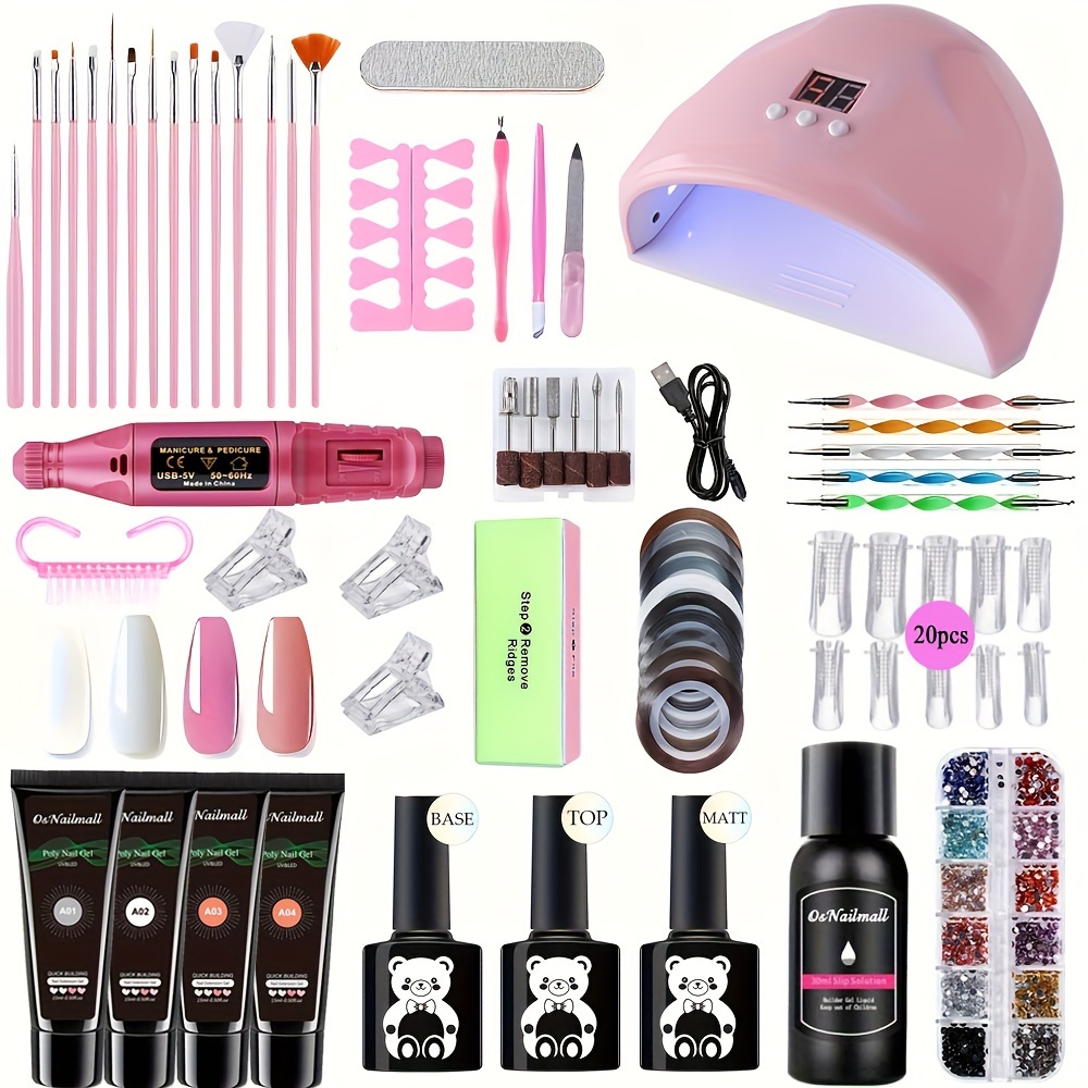 Poly Extension Gel Nail Kit Poly Gel With Poly Gel Nail Art - Temu