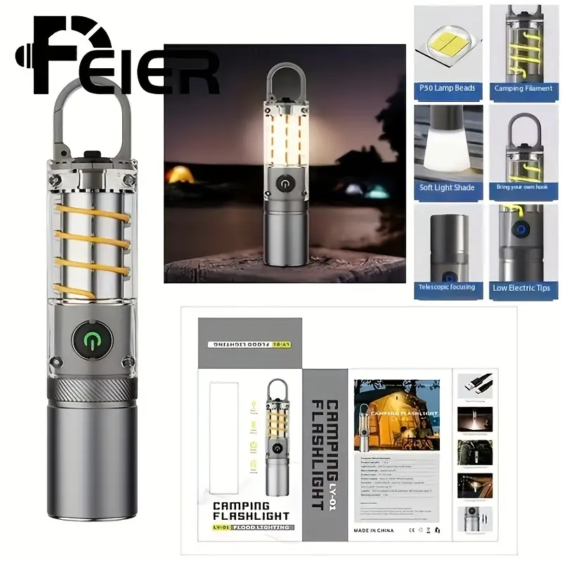 Zoom Led Tungsten Wire Atmosphere Camping Light Outdoor Work - Temu