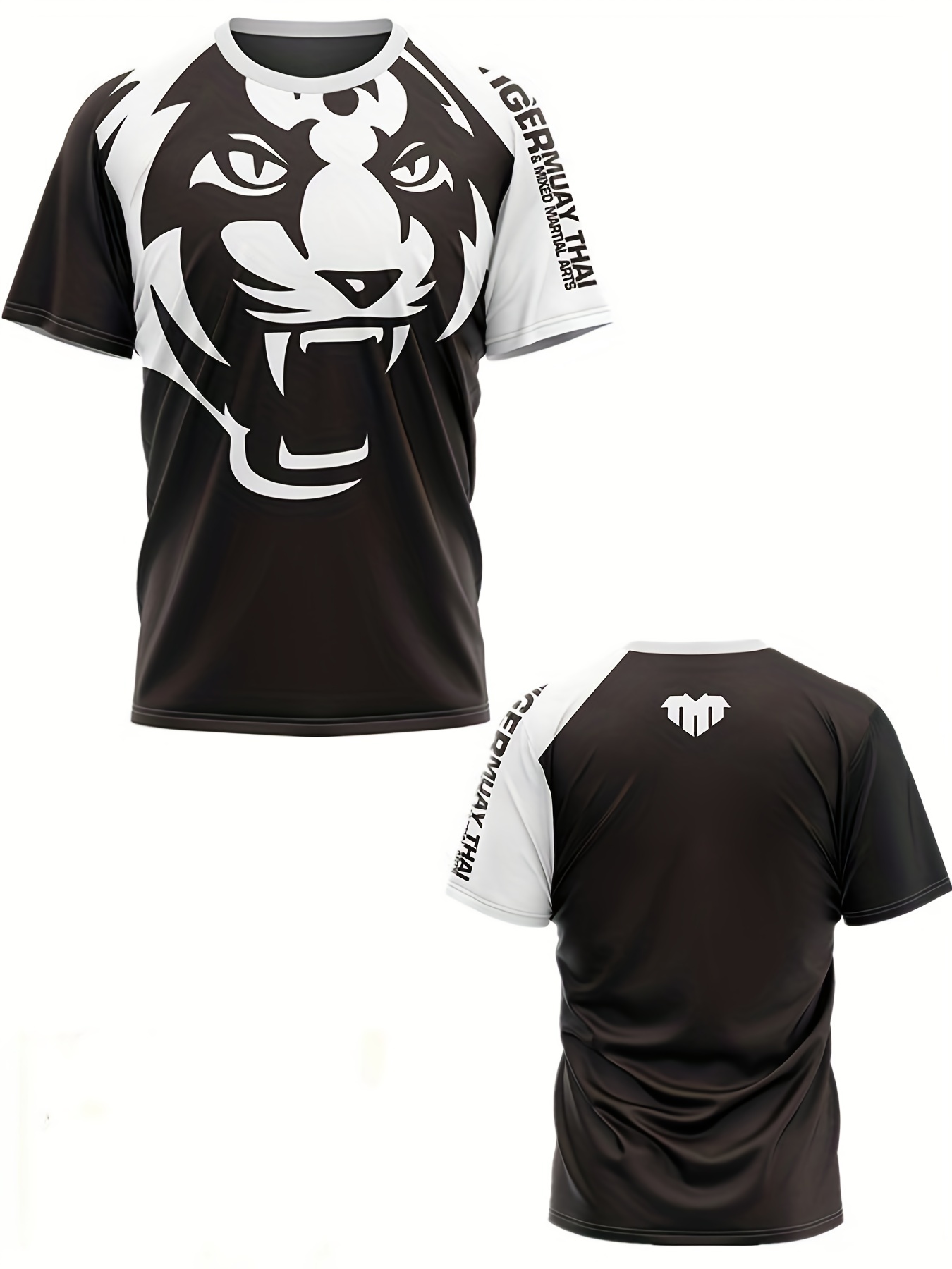 Muay Thai Fighting Tiger - Camiseta de manga corta para adulto de MMA UFC  BJJ, talla M, color negro, Negro 