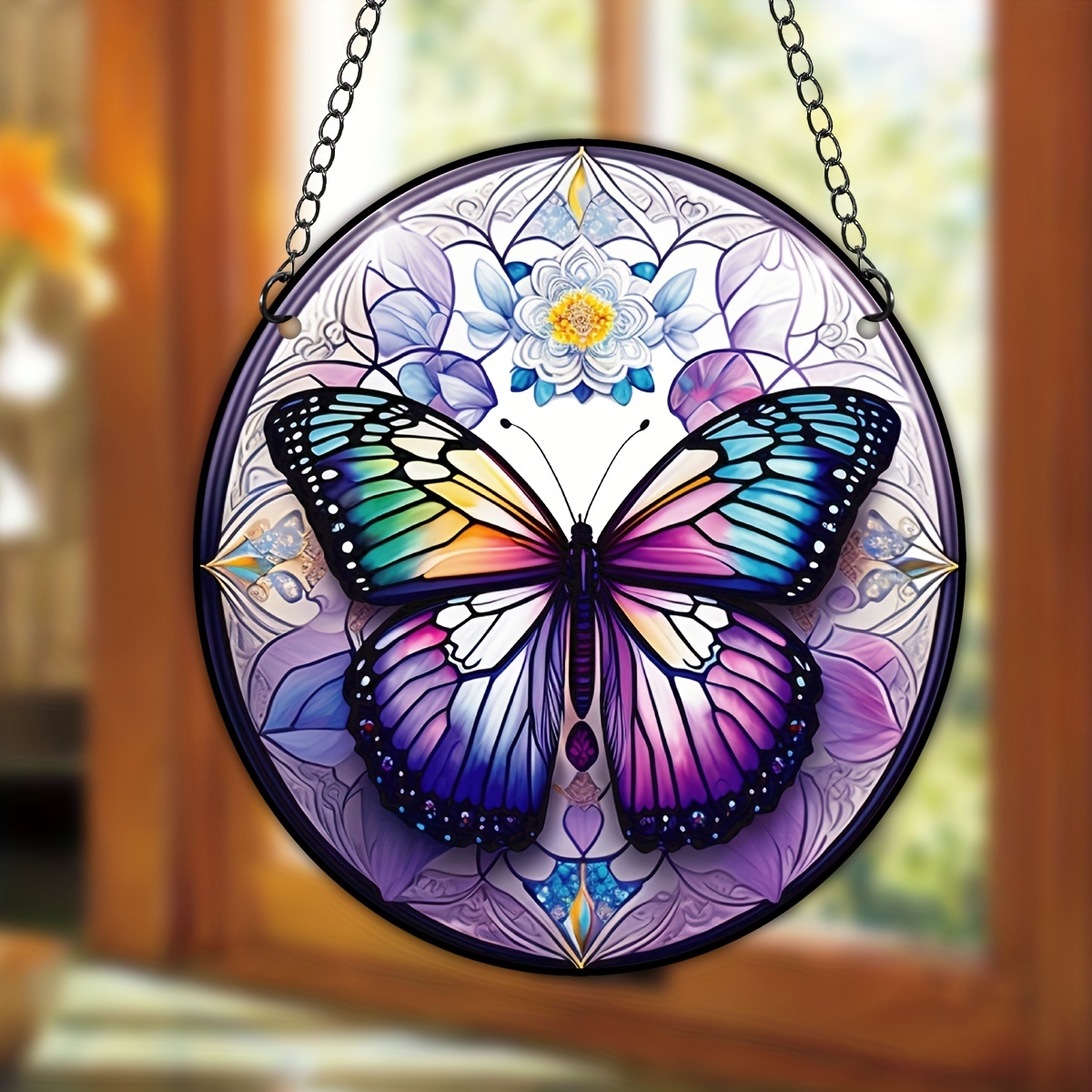 1pc Papillon Tache En Plastique Fenêtre Tentures Papillon Suncatcher  Panneau Décoratif SunCatcher Suspendu Art Décoration Pour Mur Ou Fenêtre