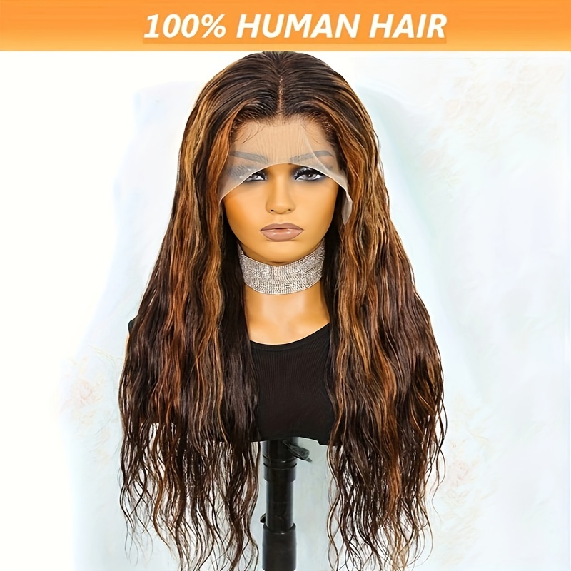 150 % 13x4 Human Hair Wig Getarme Hair Water Wavy 13x4 Lace Front Wigs Human Hair, Human Hair Lace Frontals Curly Wavy 100 % Human Hair Wigs