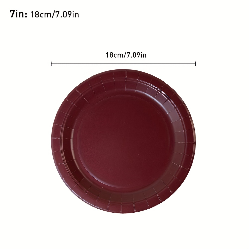 7/ Thick Disposable Paper Dining Plates, Barbecue Birthday Cake Dining  Plates, Thickened Dining Plates, Fruit Paper Dining Plates - Temu