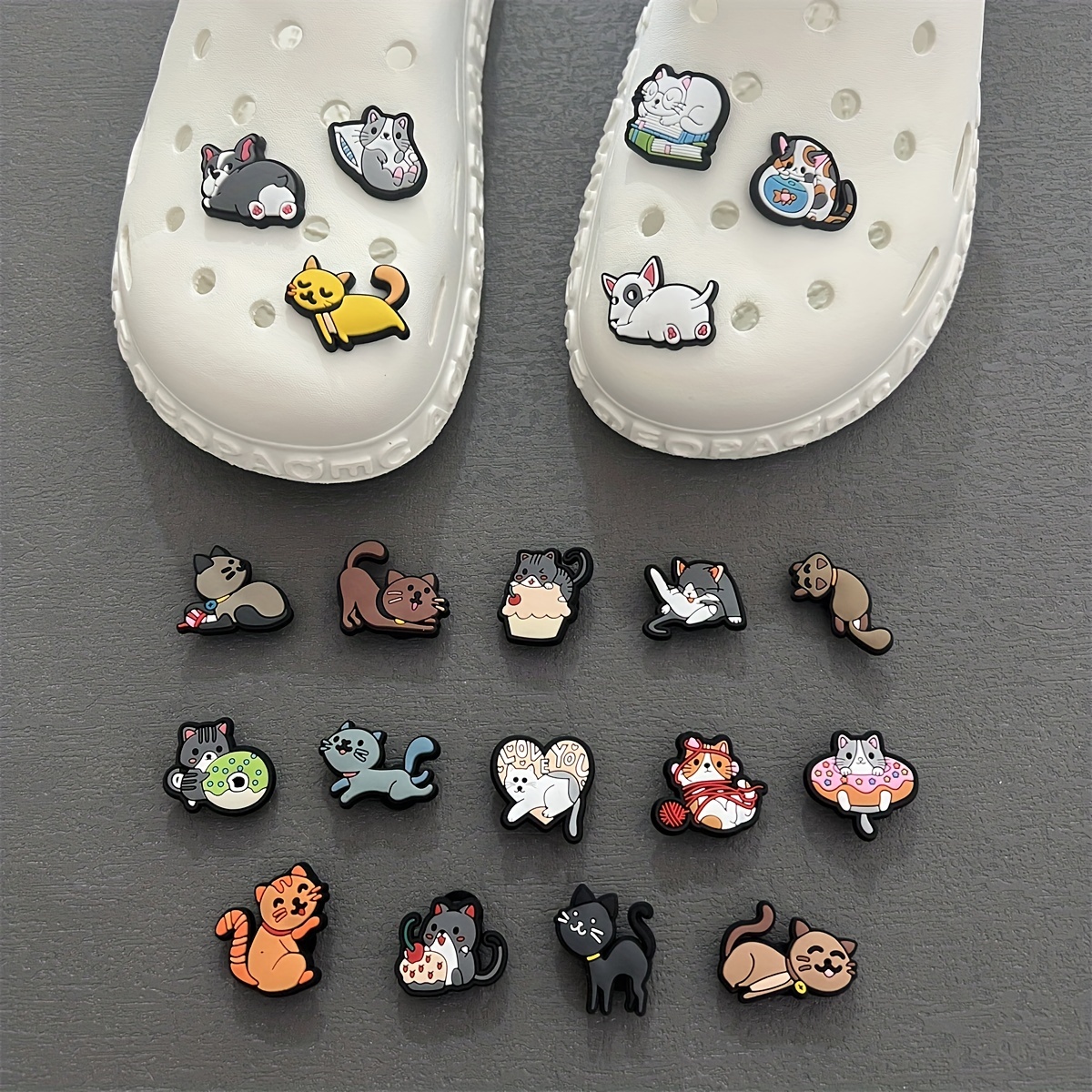 Creative Cartoon Charms for Crocs Cat Croc Charms Designer