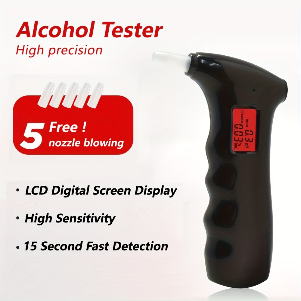 Testeur d'alcool à pile à combustible Testeur d'alcool précis et rapide  avec application Professionnel Digital Breathalyzer AT800