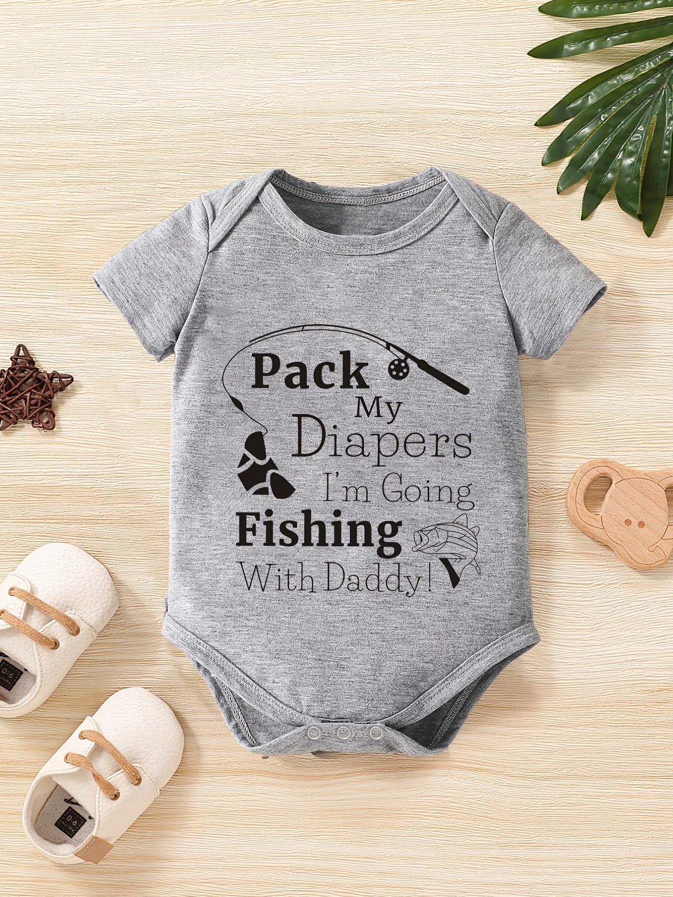 Baby Boys Casual Pack My Diapers Im Going Fishing With Daddy