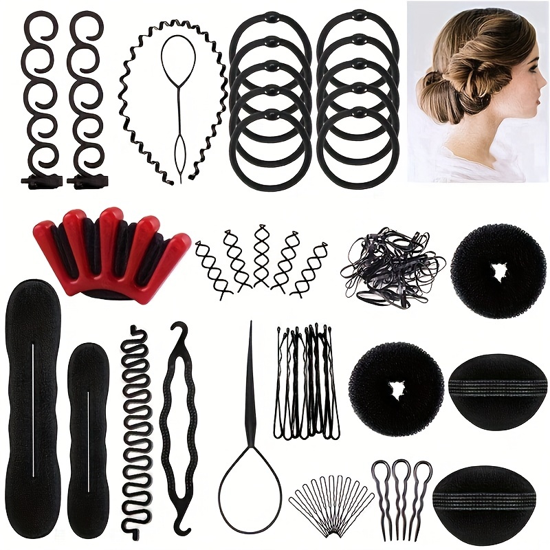 Hair Styling Accessories Styling Tools Kit Hair Braiding - Temu