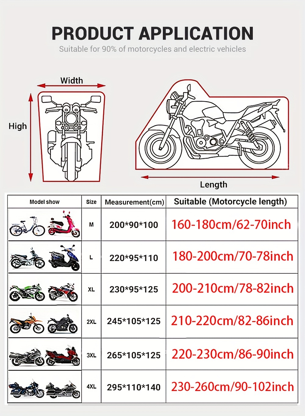 Motorcycle Cover Outdoor Uv Protector Scooter Seasons - Temu