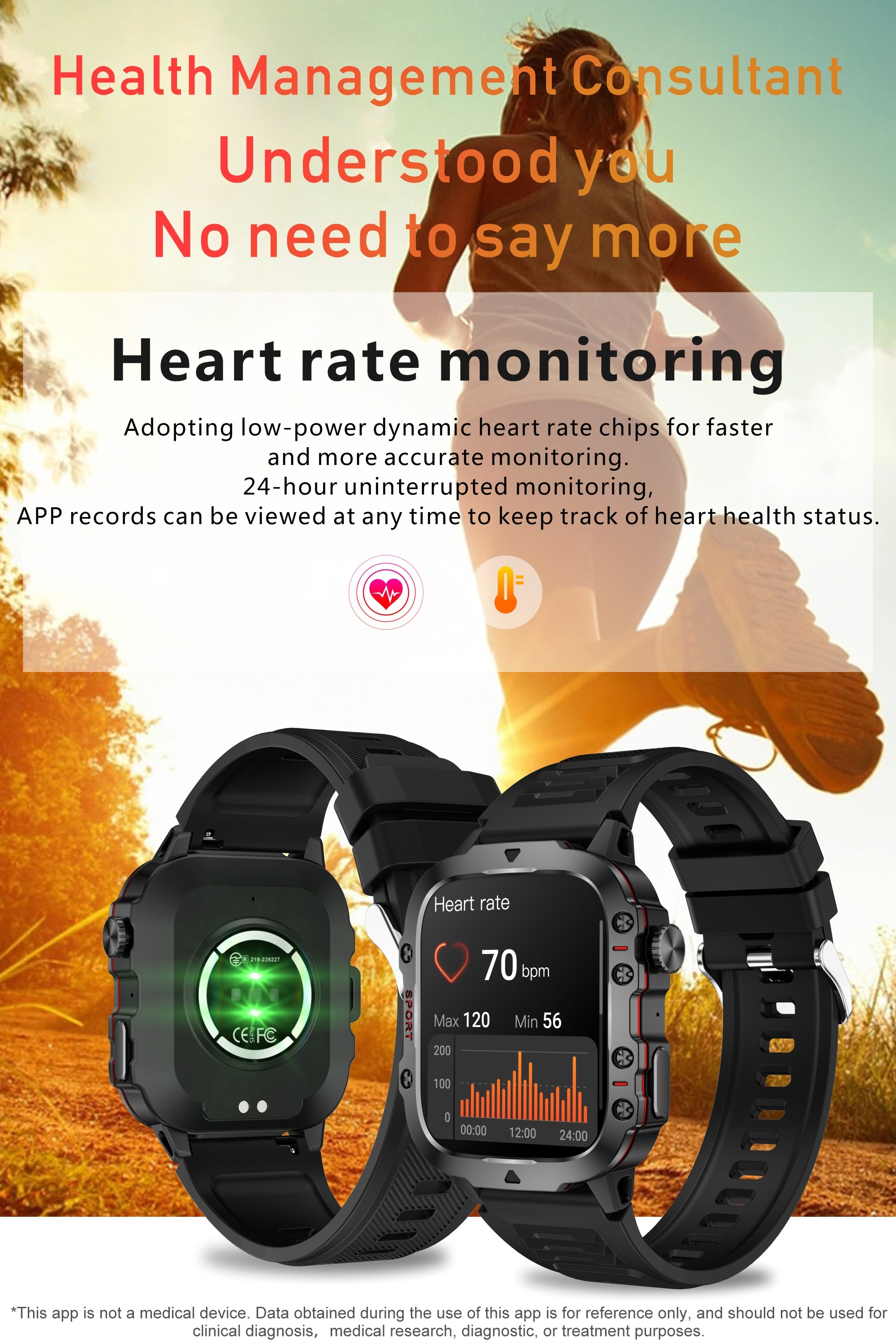 smart watch 1 96 inch large screen 420mah large battery super long   wireless calls     sports   weather sleep monitoring sedentary reminder remote photo taking female menstrual cycle reminder details 6