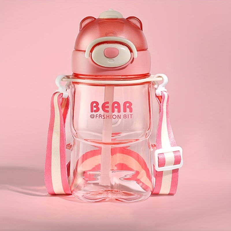 Cute Bear Water Bottle Sippy Cup Summer Large Capacity - Temu