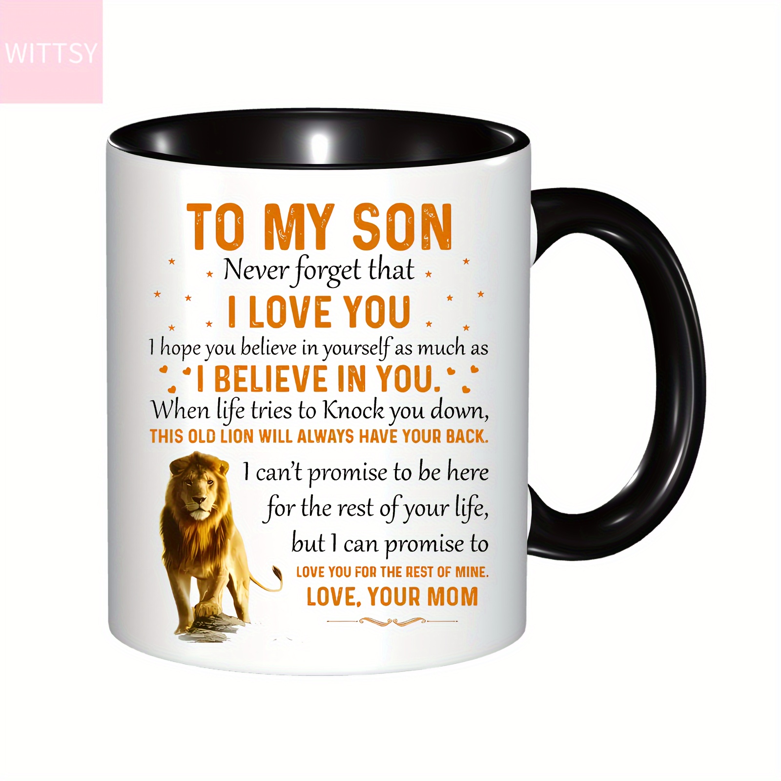 To My Son Coffee Mug From Mother To Son Birthday Gift Cup This Old Lion  Love You