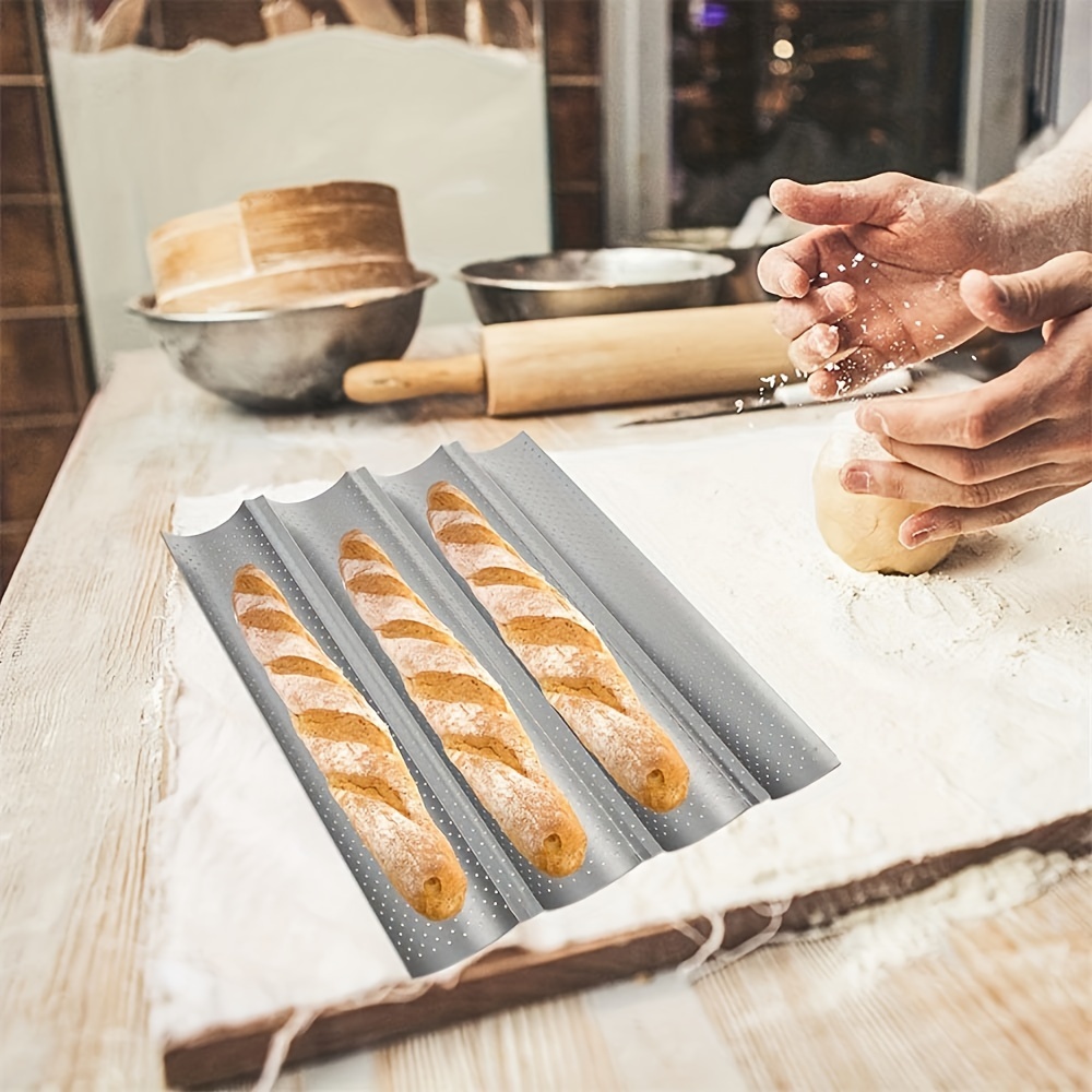 Carbon Steel Baguette Pan Nonstick French Bread Baking Pan - Temu