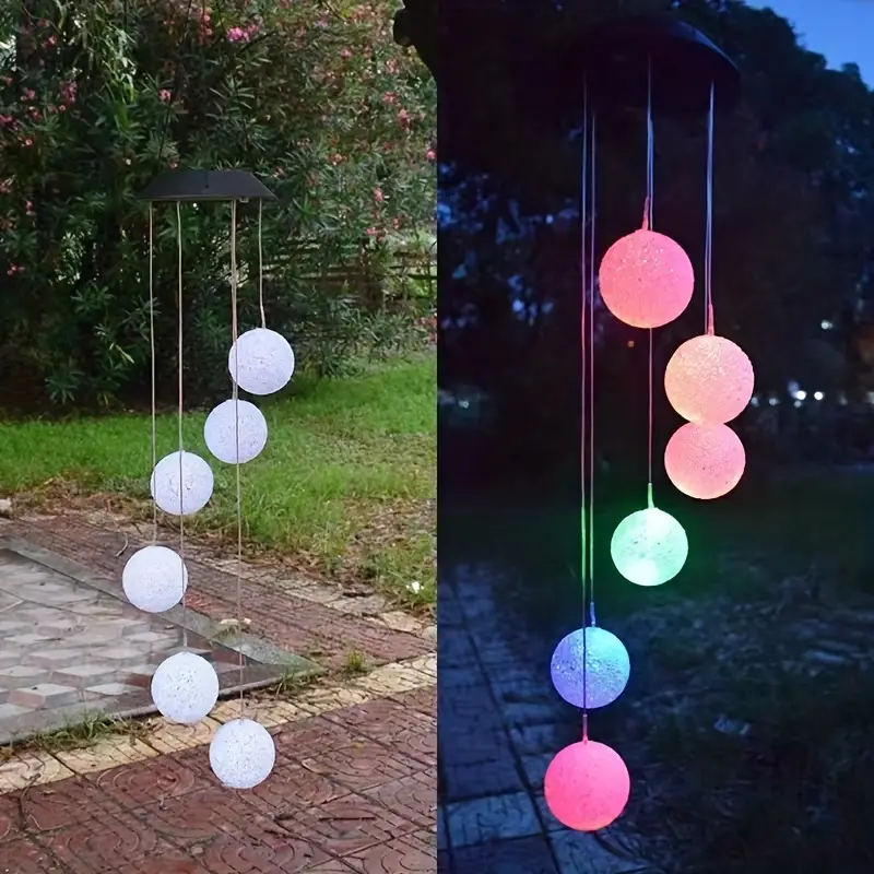 Solar Wind Chime Light Led Seven color Gradient Outdoor - Temu Canada