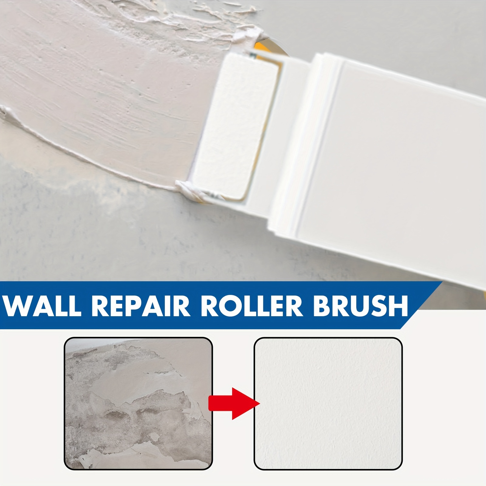 PETITE BROSSE ROULANTE mur Latex peinture mur agent réparation mur crème  répa S6 EUR 8,99 - PicClick FR