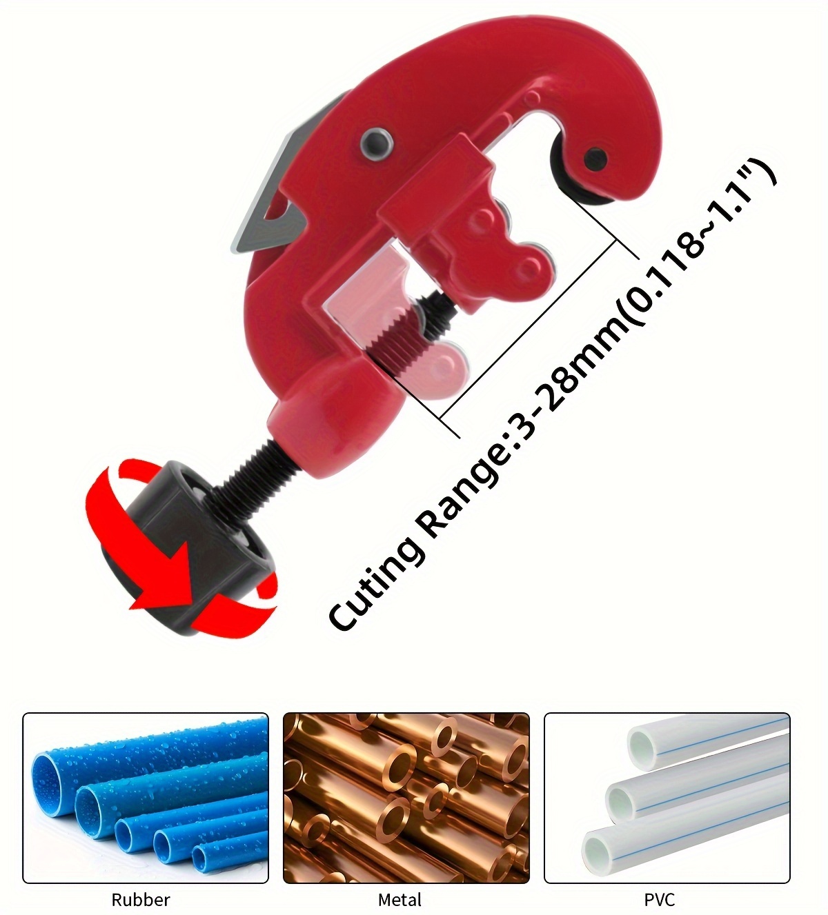 Kit d'outils d'évasement, outil d'évasement de tube à cône excentrique à 45  °, pour 4-19 mm / 0,2-0,7cuivre, aluminium, tubes en acier inoxydable
