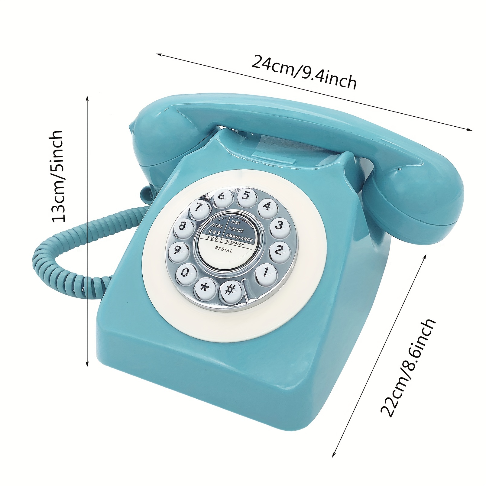 Teléfono Retro Cable Estilo Vintage, Teléfono Fijo Novedoso Rellamada  Estilo Antiguo Clásico Años 30 Decoración Hogar, Oficina, Hotel - Oficina  Escuela - Temu