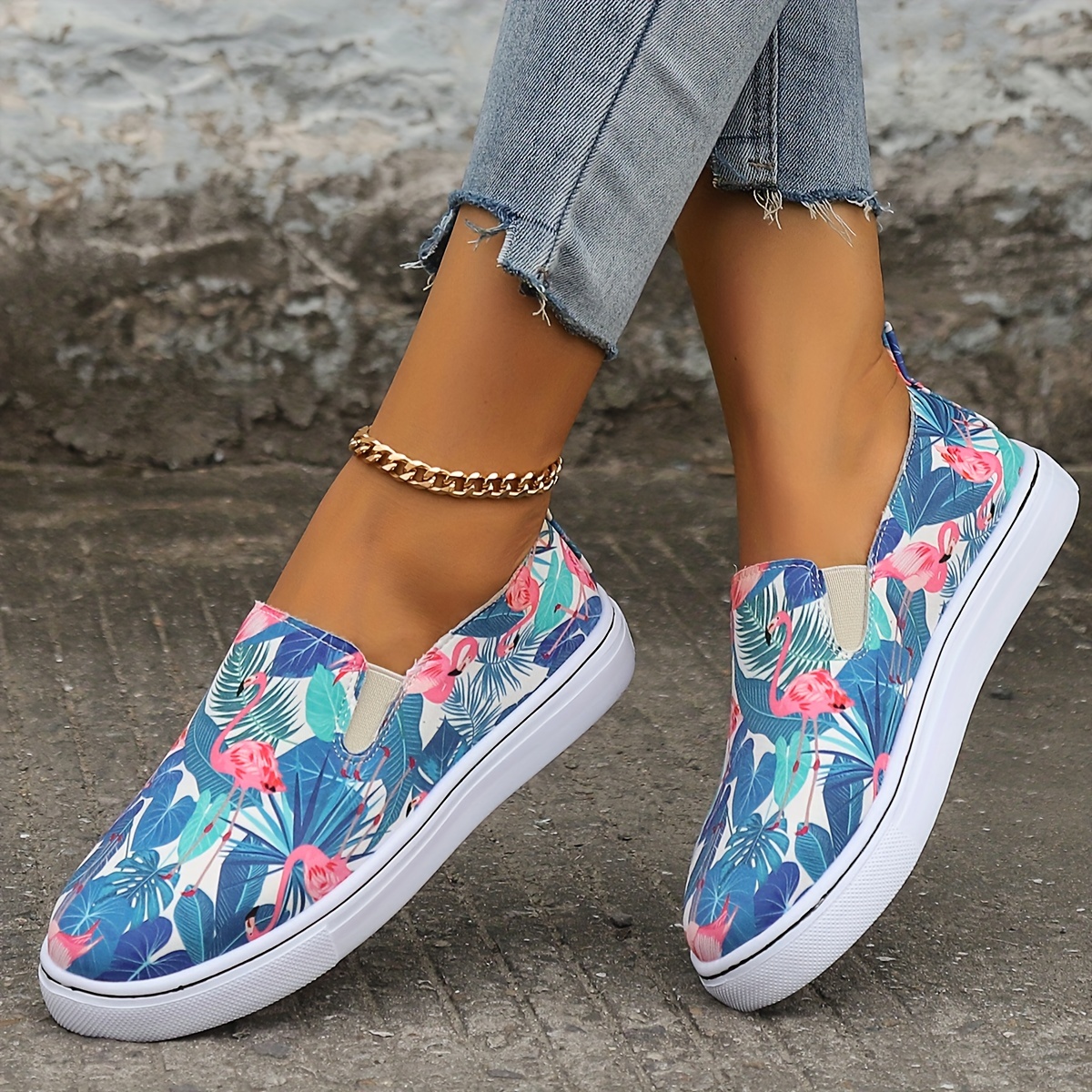 Tropical print store sneakers