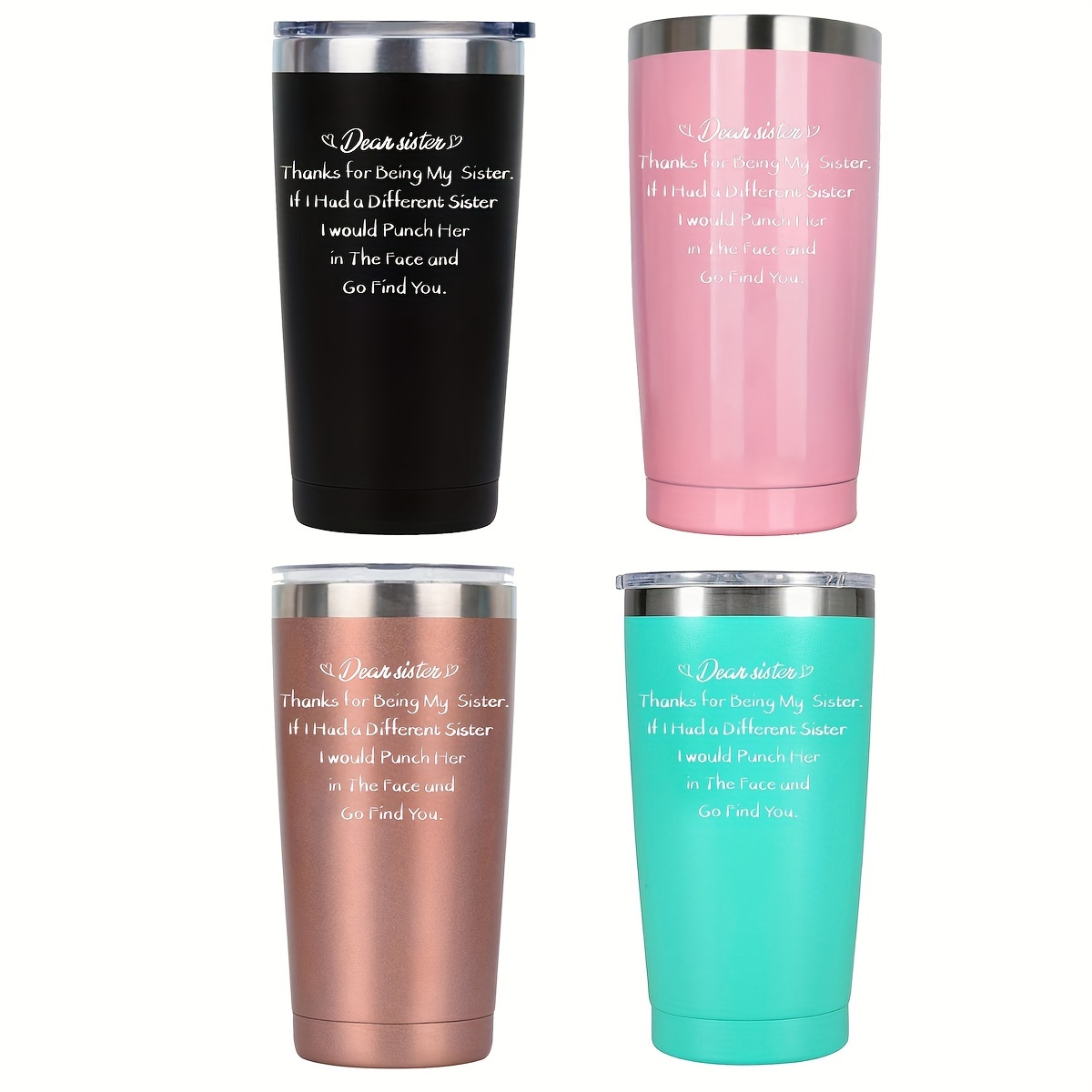 Sister Gifts From Sister - Stainless Steel Tumbler 20oz Gifts for