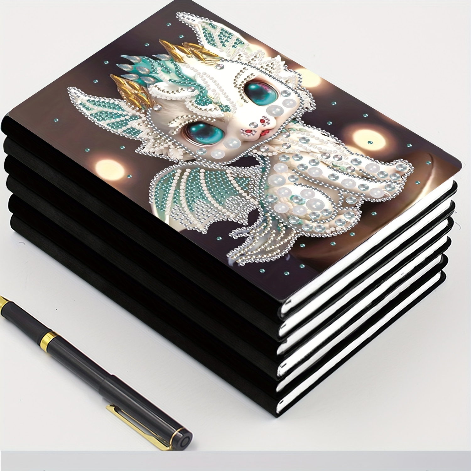 Crystal Art Diamond Painting Notebook - Cats in The Library - Create a  Sparkling Notebook Cover Using Crystals - for Ages 8 and up
