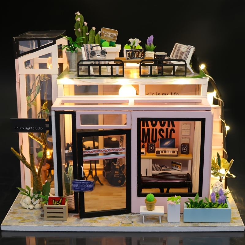 Puzzle Miniature en bois 3D pour garçons et filles, maison de