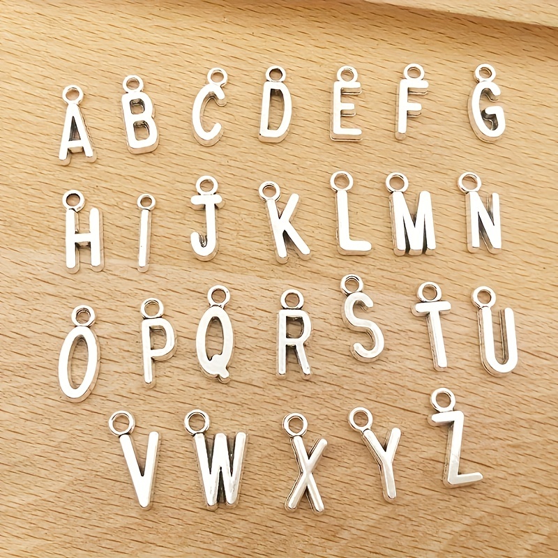 Alphabet Letter A~z Alloy Rhinestone Charms 12.5~13.5x5.5~ - Temu