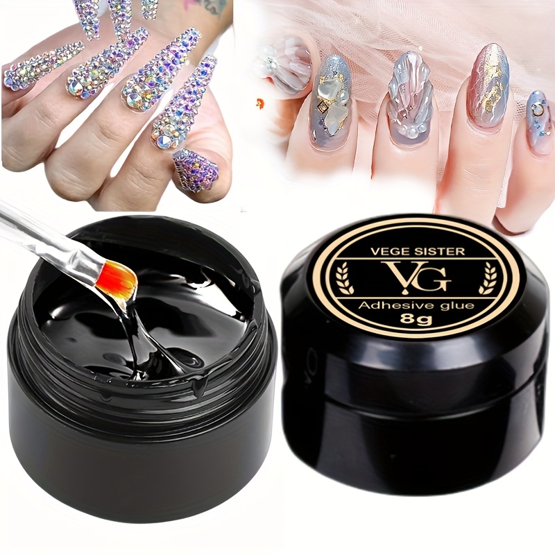 Morovan Rhinestone Glue For Nails: 2PCS Nail Art Rhinestone Gel