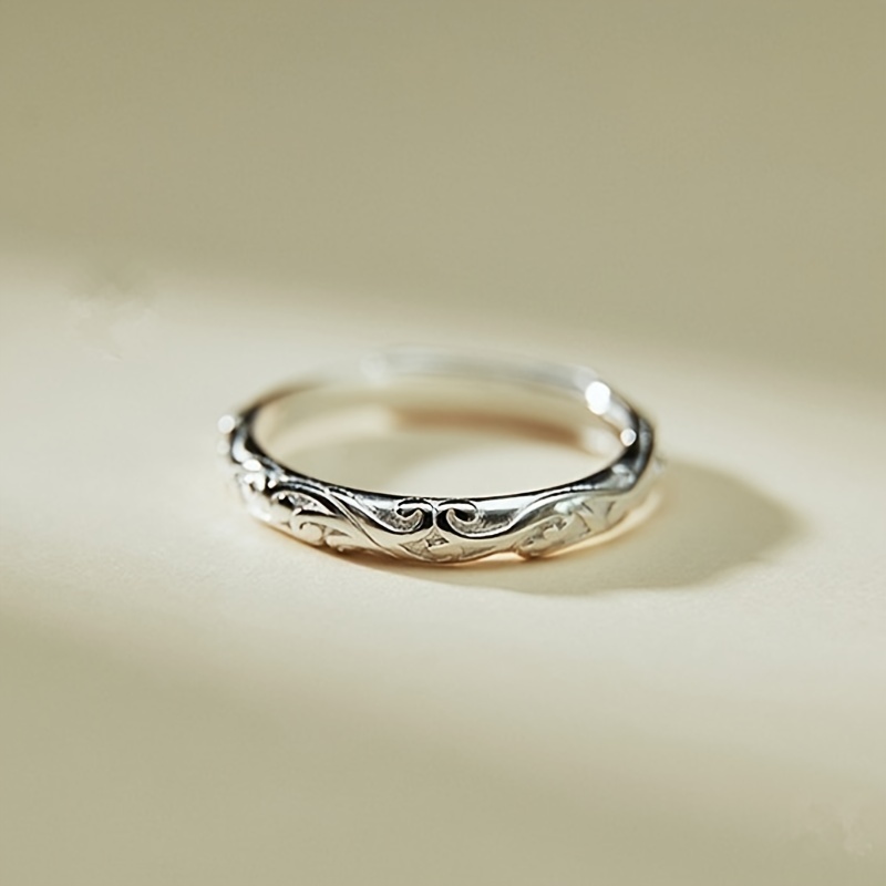 Couple's Fine Pattern Engagement Wedding Ring
