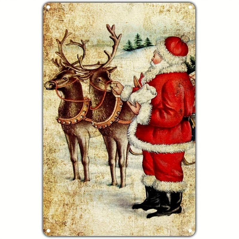 EUROVILAG TRENDSHOP - COCA-COLA® Weihnachtsmann Weihnachten Blechschild  30x21 cm