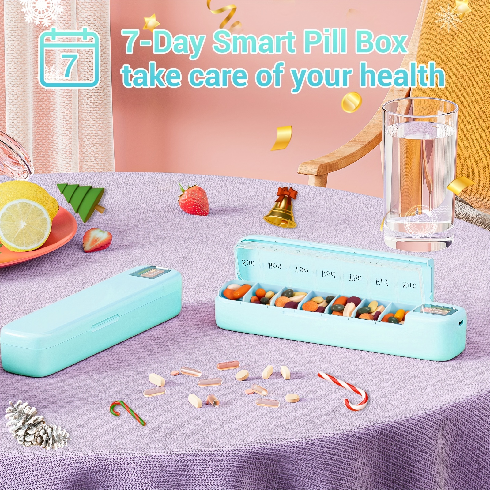 Mini Pill Organizer Intelligent Medication Reminder - Temu
