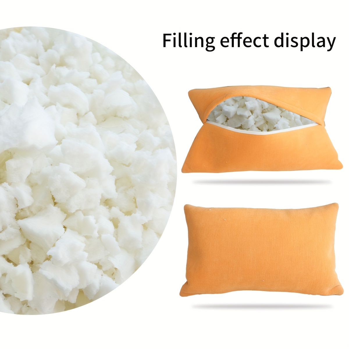 5lbs Filling Memory Foam Crumbs High Elastic Sofa Pillow - Temu