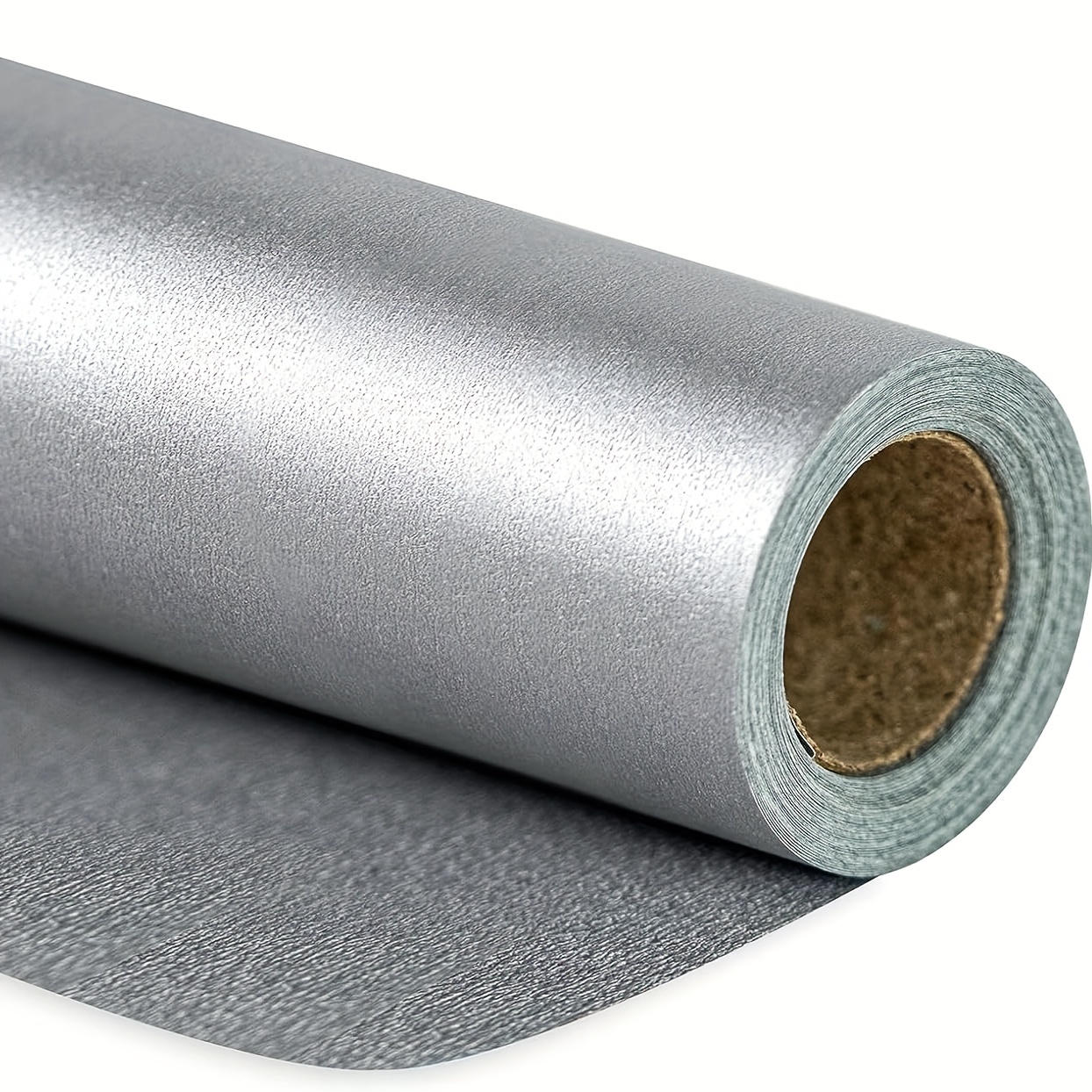 Matte Metallic Wrapping Paper Roll, Silver