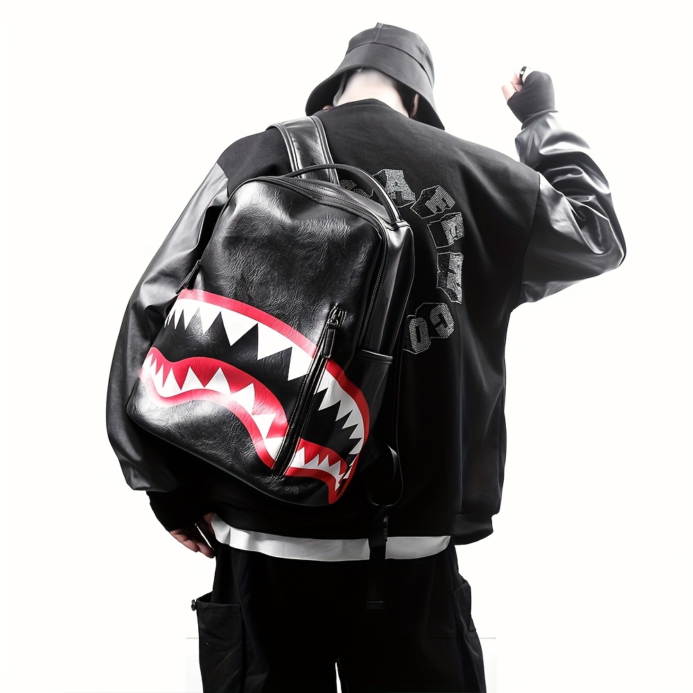 Shark Mouth Backpack For Street Wear Vegan Leather Travel Schoolbag Trendy  Preppy Style Daypack For Teenagers - Bags & Luggage - Temu Spain