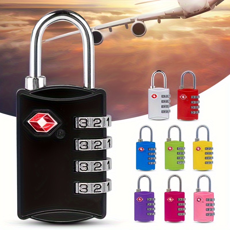 Candados para equipaje de acero con combinación de 4 dígitos, candado de  viaje aprobado por la TSA para maletas y equipaje
