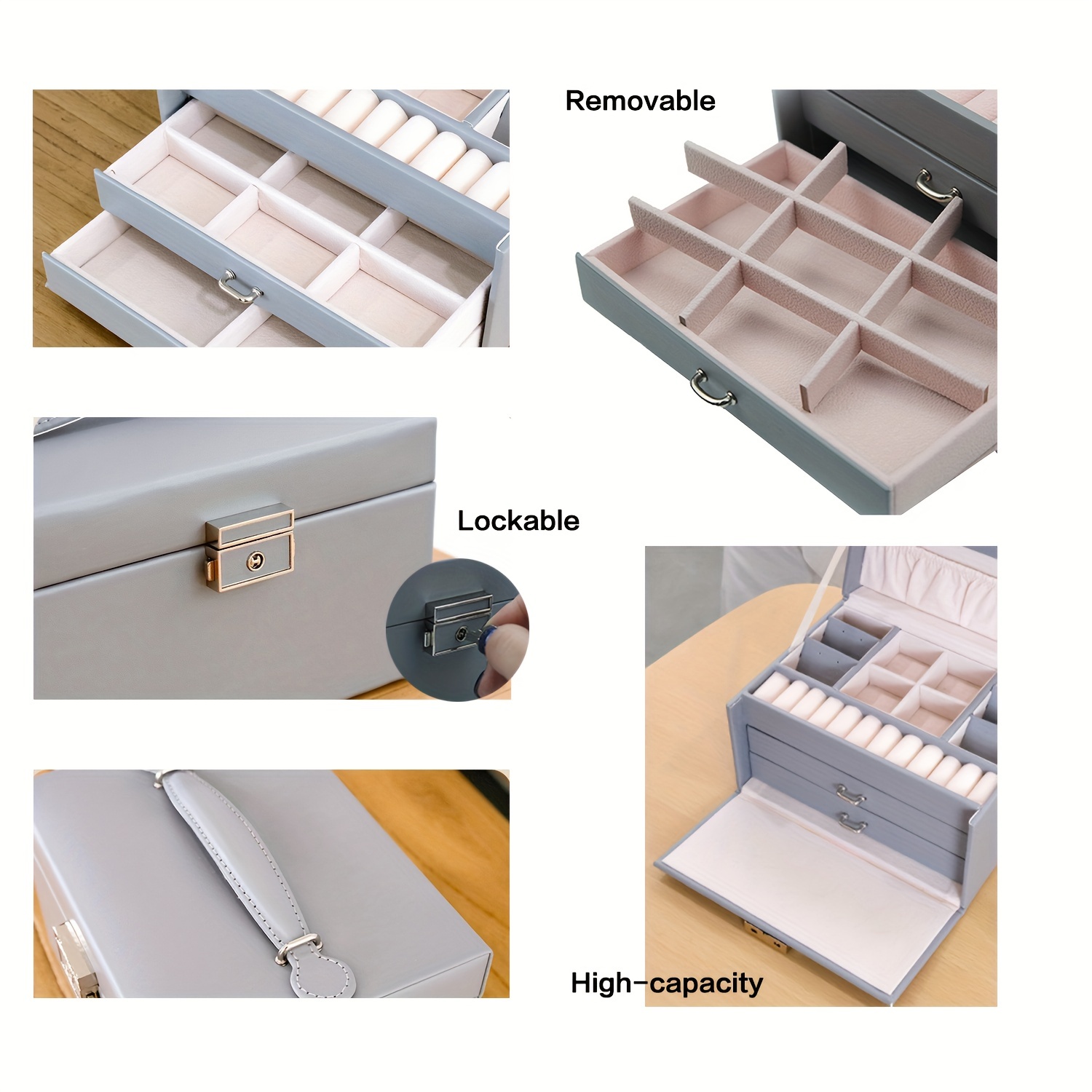 Large Capacity Storage Box Clasp Detachable Design - Temu