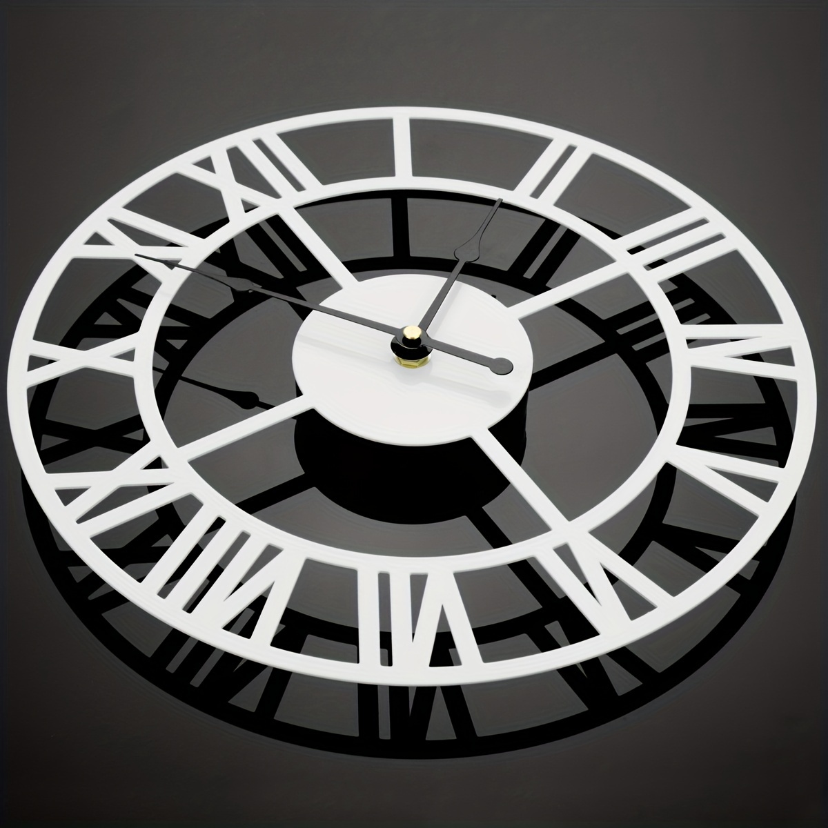 Orologio da parete da 32. 12 Ingranaggi rotanti. White e Black Wall Clock  Decor con ingranaggi in movimento. -  Italia