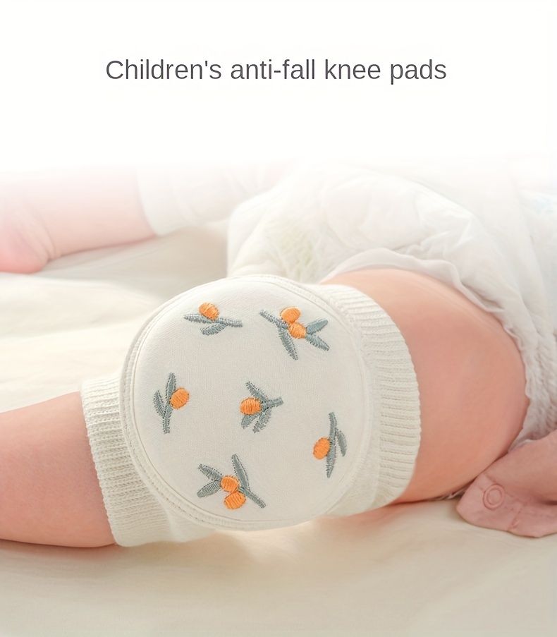 cartoon pattern knee pads embroidered mesh crawling protective pad elastic sponge elbow pads details 1