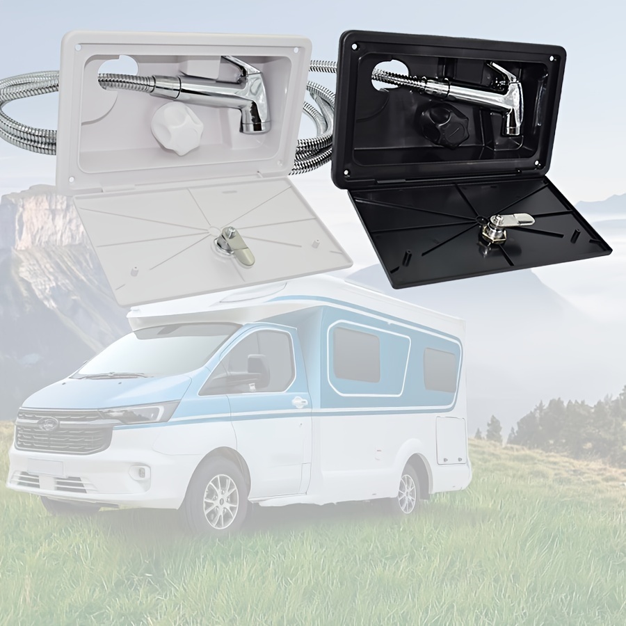 EBTOOLS pour douche exterieure camping car Douche RV, boîte de douche  extérieure interrupteur froid chaud pommeau de douche RV avec Kit 2 clés  pour