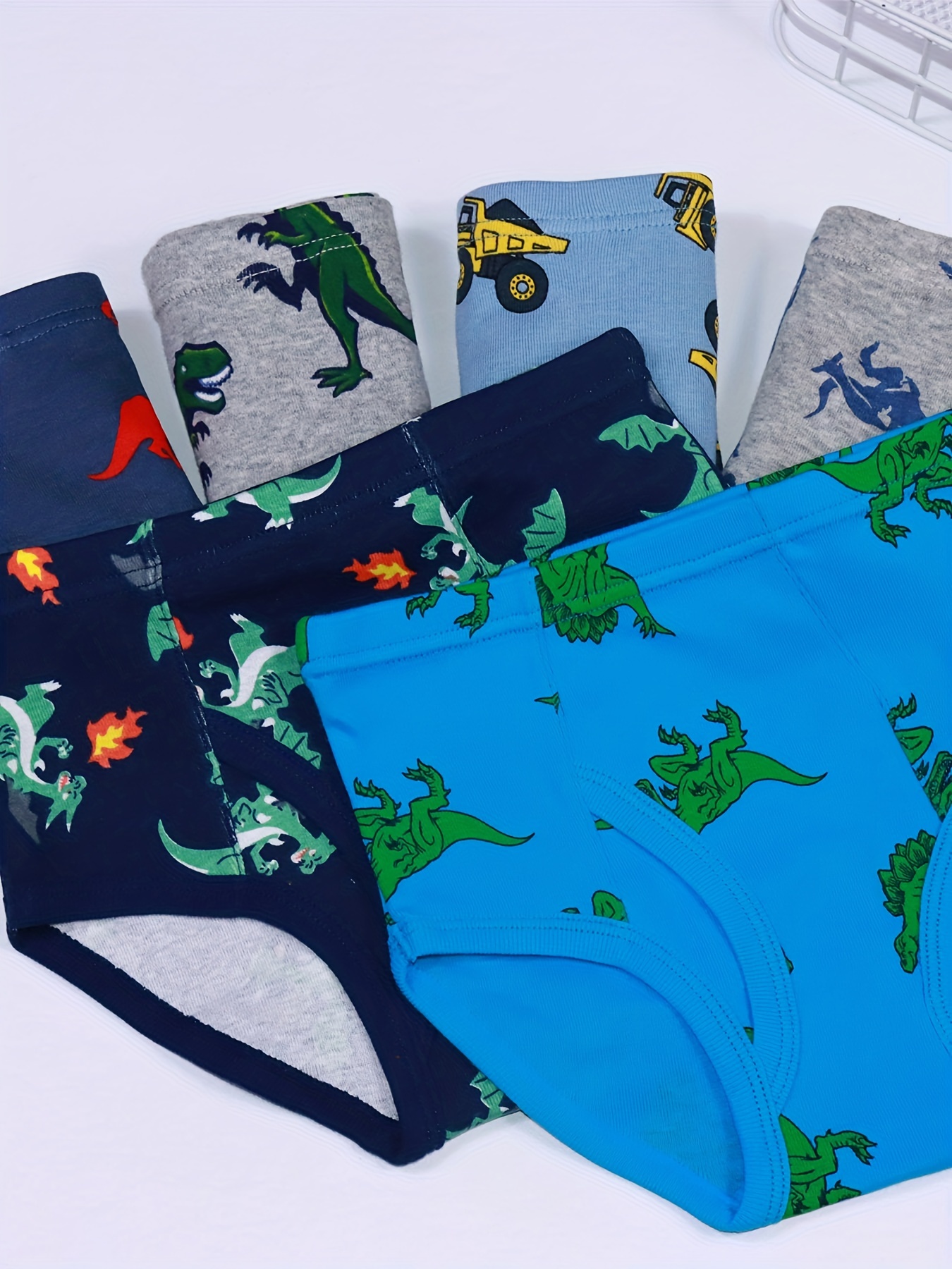 Boys Briefs Cotton Dinosaur Shark Boy Soft Toddler Training Underwear 4T