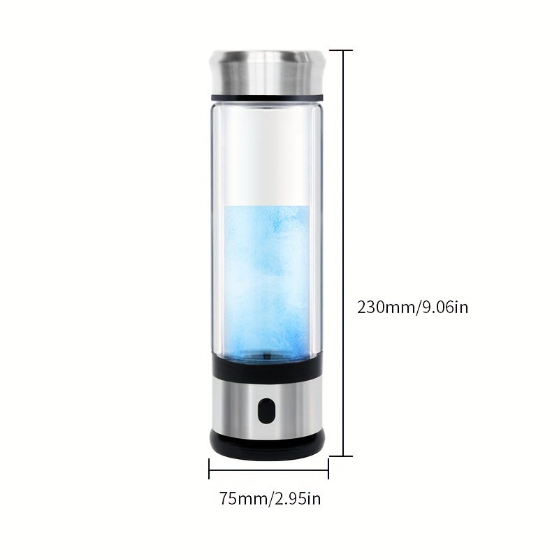 420Ml Portable Hydrogen-Rich Water Generator Bottle Rechargeable Hydrogen  Water Bottle Glass Cup 