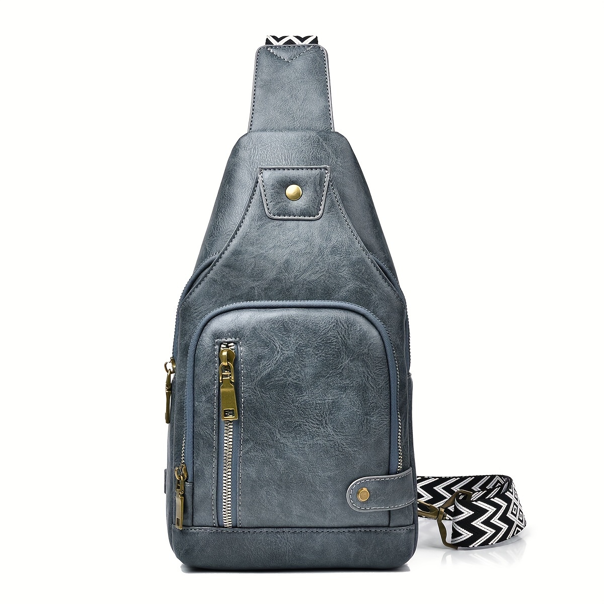 weixier】 Bolso Bandolera Casual Material Pu Hombre Bolso - Temu