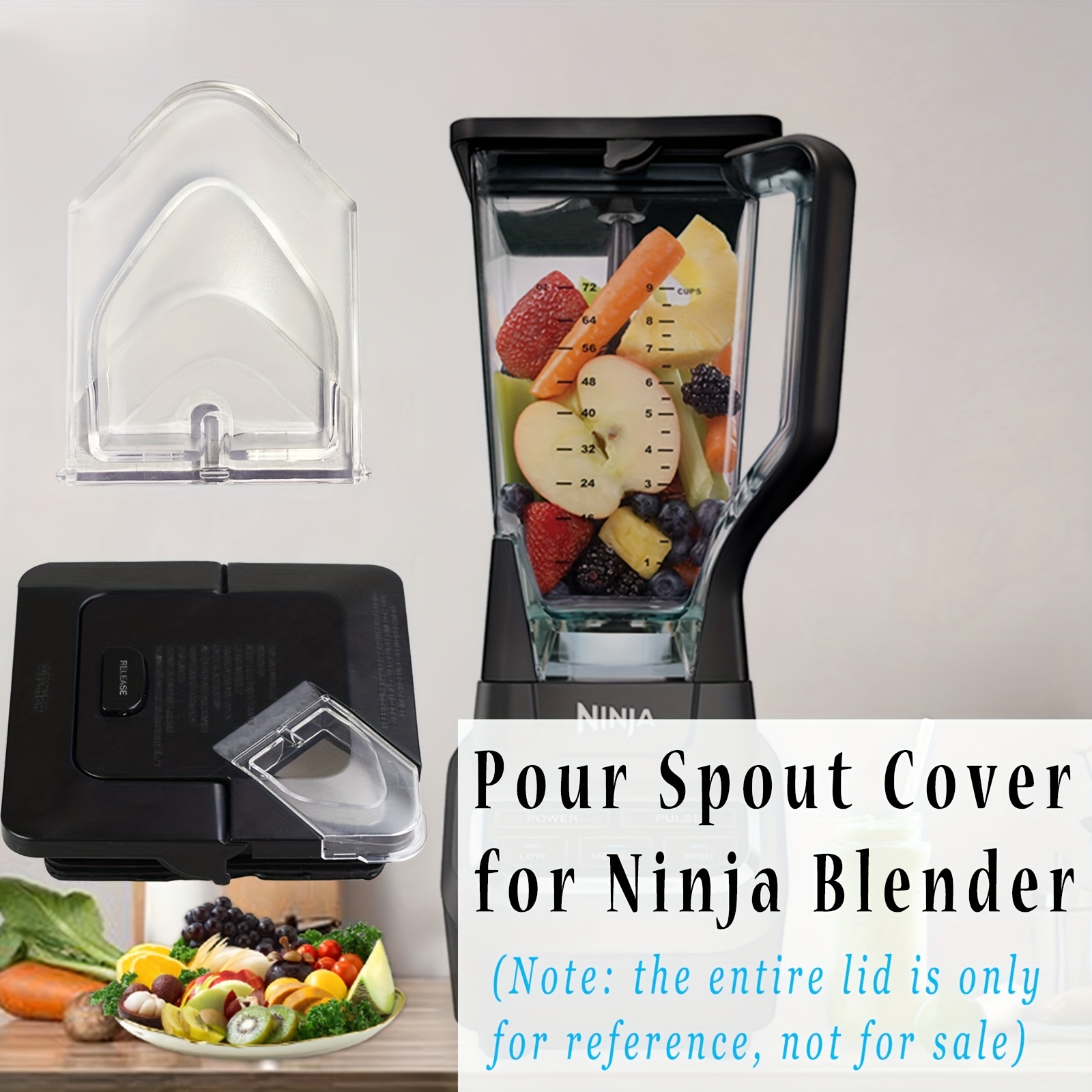 2Pcs Spout Cover for Ninja Blender Lid, for Ninja Blender 72Oz