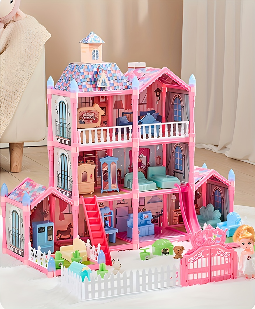Children's Game House Princess Dream Castle Villa Toys, Girl's House Doll  House, Equipped With Self-designed Furniture Accessories - Suitable For  Birthday Gifts For Girls! Thanksgiving/christmas Gifts - Temu