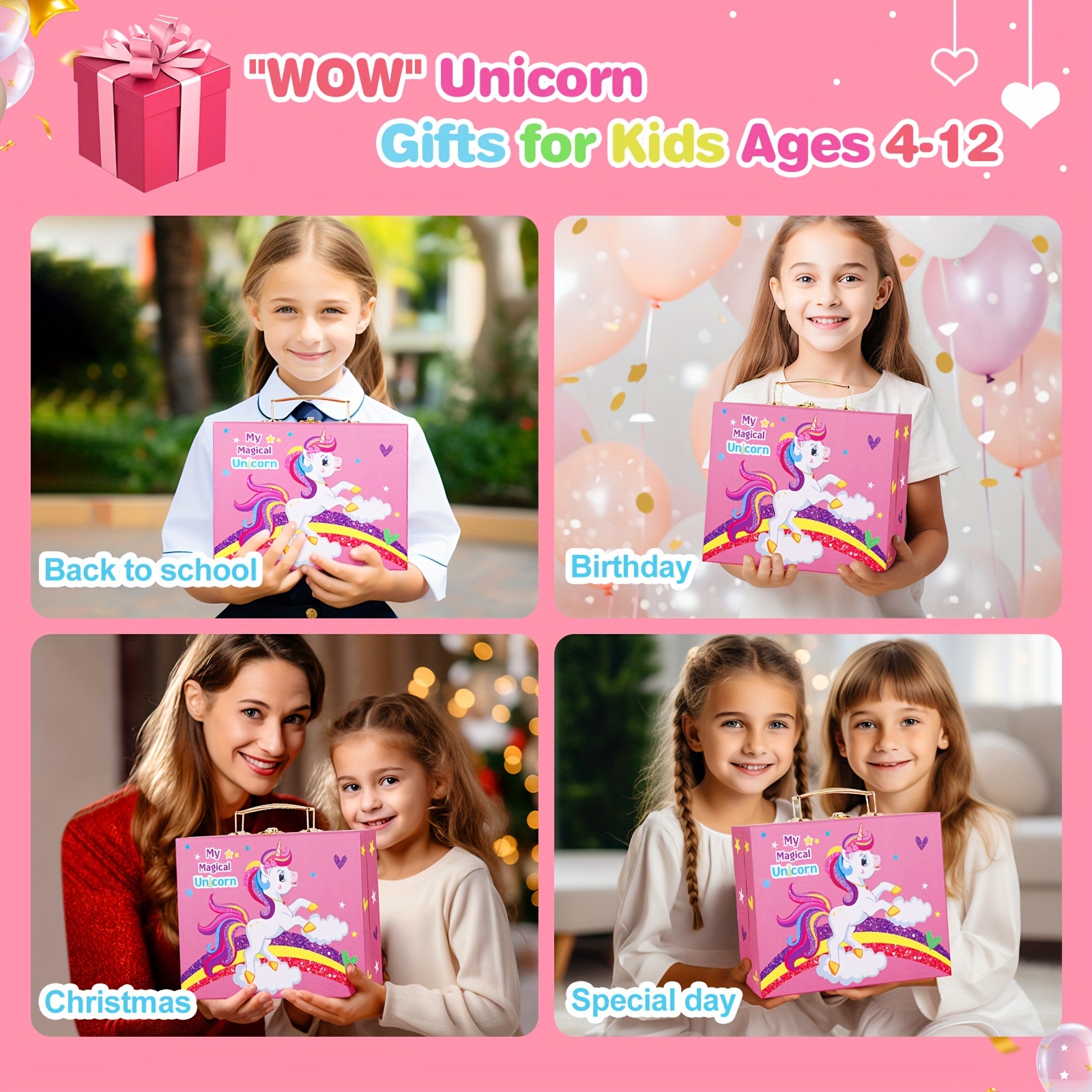 TCJJ Unicorn Art Set for Kids, Kids Drawing Set With Unicorn